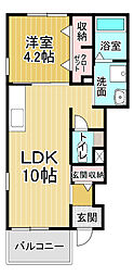フェニックス応神 1LDKの間取図画像