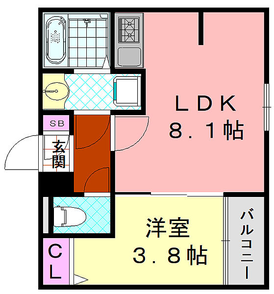 H-maison加美正覚寺 204｜大阪府大阪市平野区加美正覚寺1丁目(賃貸アパート1LDK・2階・27.57㎡)の写真 その2