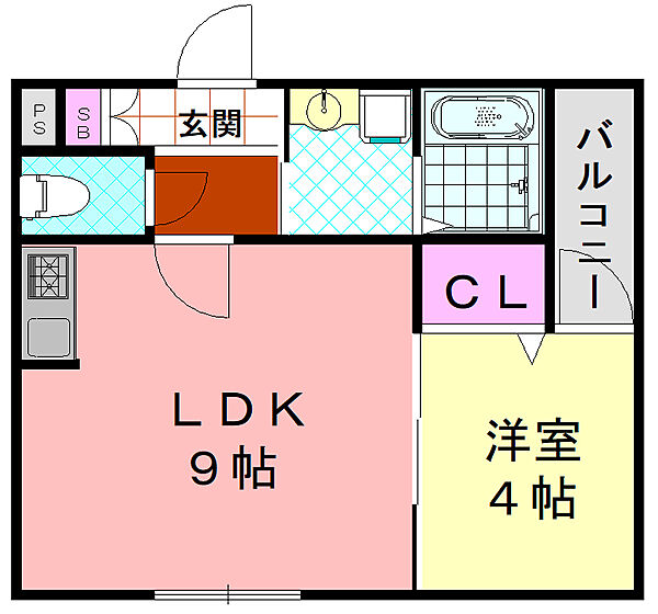 H-maison平野II 102｜大阪府大阪市生野区巽南5丁目(賃貸アパート1LDK・1階・30.84㎡)の写真 その2