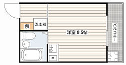 カサパラシオ ワンルームの間取図画像