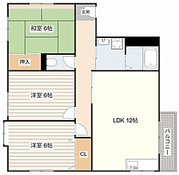 エムグランツ光陽 3DKの間取図画像