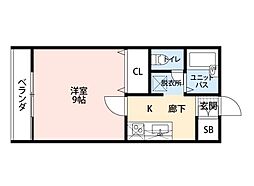 モン・ルポ 1Kの間取図画像