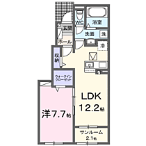 ポルテ　ボヌールII 102 ｜ 千葉県袖ケ浦市横田4081-6（賃貸アパート1LDK・1階・50.14㎡） その2