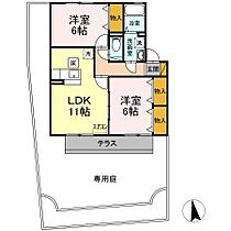 ヴィクトワール　ＡＢ A102 ｜ 千葉県市原市ちはら台東１丁目（賃貸アパート2LDK・1階・55.44㎡） その2