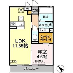 ロイヤルプラザ 1LDKの間取図画像