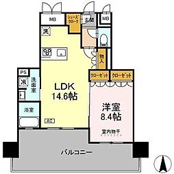 木更津市中央3丁目マンション 1LDKの間取図画像