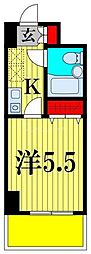 コンフォール小泉 1Kの間取図画像
