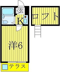 ジュネパレスシオン 1Kの間取図画像