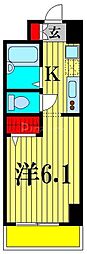 ラグジュアリーガーデン東松戸 1Kの間取図画像