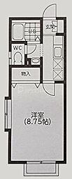 アクシス常盤平 1Kの間取図画像