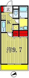 ディアコート馬橋 1Kの間取図画像
