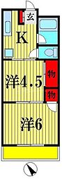 Re.PATIO松戸岩瀬 2Kの間取図画像