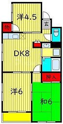 サンピアイシカワ 3DKの間取図画像
