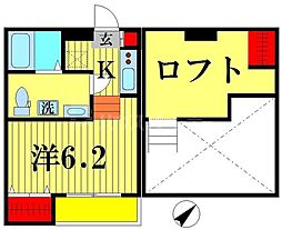 KAHALE松戸A 1Kの間取図画像