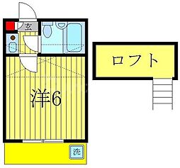 ジュネコーポ八ヶ崎 1Kの間取図画像