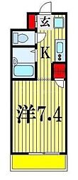 ラグジュアリーガーデン東松戸 1Kの間取図画像