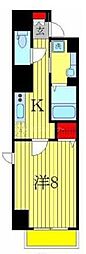 フェリスコート 1Kの間取図画像