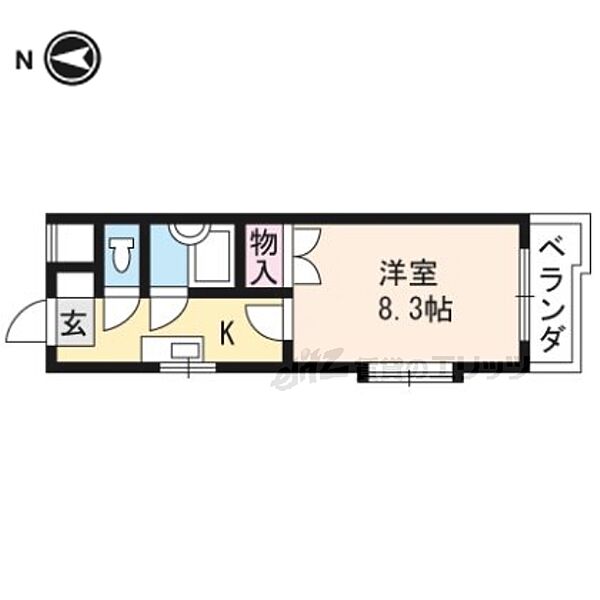 ルミエール唐橋 306｜京都府京都市南区唐橋西平垣町(賃貸マンション1K・3階・26.00㎡)の写真 その2