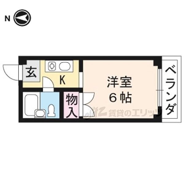 Ｙ・Ｓハイツ新堀ヶ内 3-B｜京都府京都市右京区太秦堀ケ内町(賃貸マンション1K・3階・17.82㎡)の写真 その2