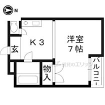 京都府京都市右京区常盤西町（賃貸マンション1K・3階・22.00㎡） その2