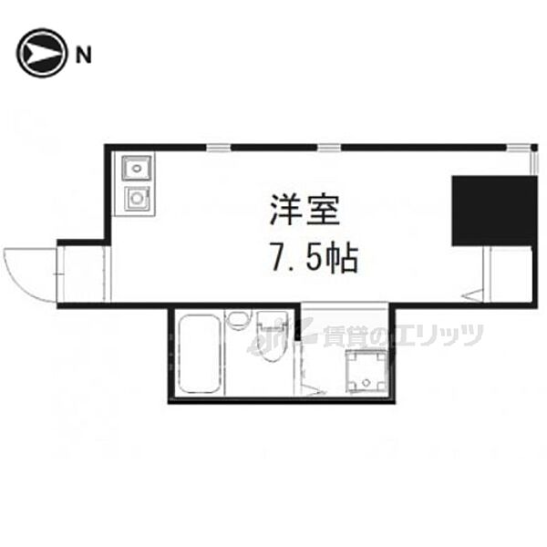 京都府京都市上京区下立売通千本東入田中町(賃貸マンション1K・3階・23.12㎡)の写真 その2