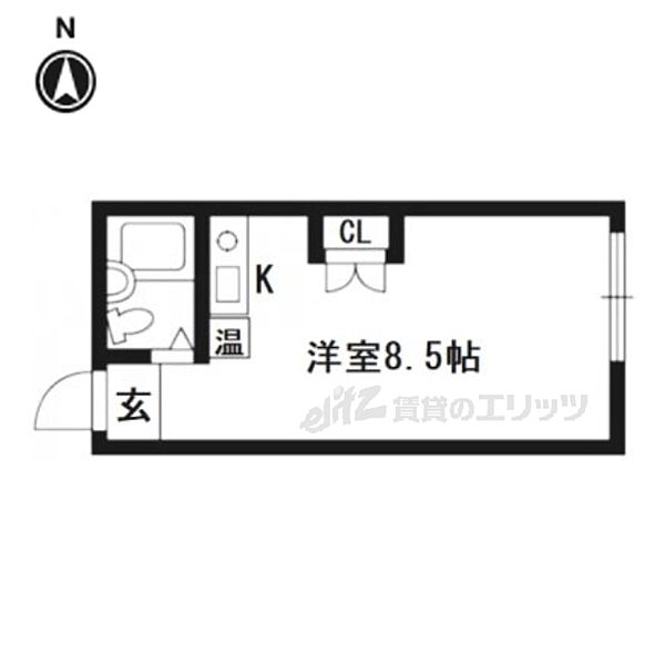 嵯峨スチューデントハウス 404｜京都府京都市右京区太秦中筋町(賃貸マンション1K・4階・12.15㎡)の写真 その2