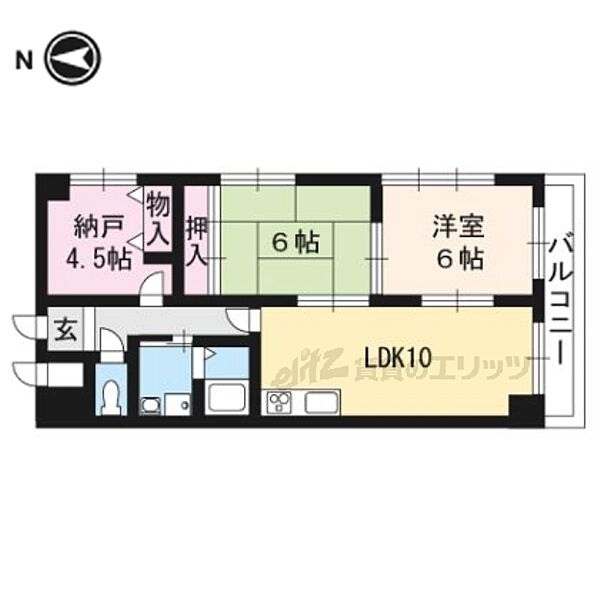 京都府京都市西京区桂河田町(賃貸マンション3LDK・3階・65.55㎡)の写真 その2