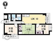 京都府京都市右京区嵯峨五島町（賃貸マンション3LDK・3階・60.87㎡） その2