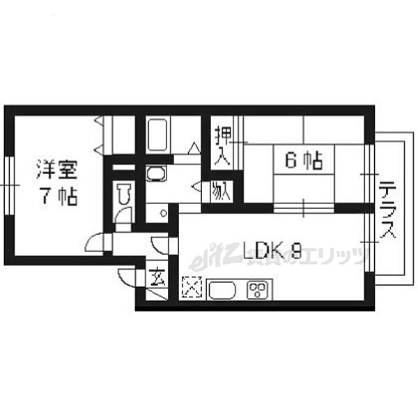 ジュネス・ハイカムール 103｜京都府京都市南区久世中久町(賃貸アパート2DK・1階・50.12㎡)の写真 その2