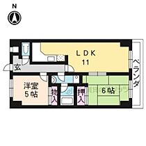 カリオン大町 107 ｜ 京都府京都市右京区常盤一ノ井町（賃貸マンション2LDK・1階・55.60㎡） その2