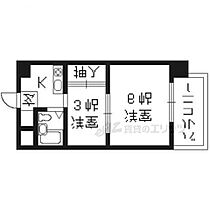 京都府京都市右京区西院日照町（賃貸マンション2K・2階・26.78㎡） その2