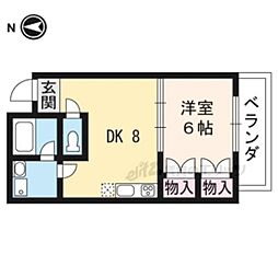 アルベールビル8 3階1DKの間取り