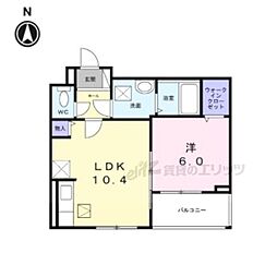 レジデンス 藤ケ森 1LDKの間取図画像