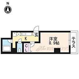 ラヴェンナ 1Kの間取図画像