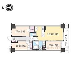 ファインレジデンス京都五条通 3LDKの間取図画像