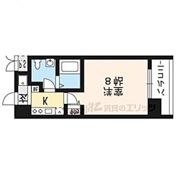 グランドパレス西院西館 1Kの間取図画像