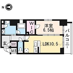 ベラジオ雅び京都西院 1LDKの間取図画像