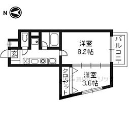 レ・タン・ドゥ・ラ・メールCK4 2Kの間取図画像