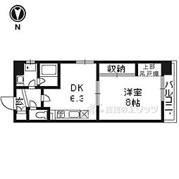 プラネシア星の子四条西洞院 1DKの間取図画像