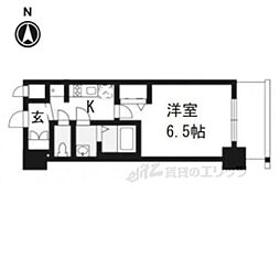 プレサンスTHEKYOTO澄華 1Kの間取図画像