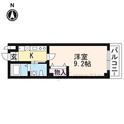 フラッティK&S 1Kの間取図画像
