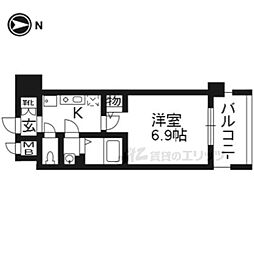 アスヴェル京都七条通 1Kの間取図画像
