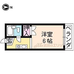フローライト 1Kの間取図画像