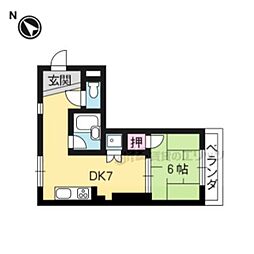 マウンテンヴィレッジ 1DKの間取図画像