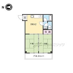 タナカビル 2LDKの間取図画像