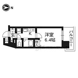 プレサンス京都駅前千都 1Kの間取図画像