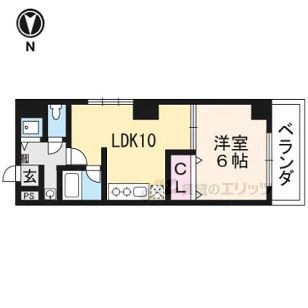 サンモリタ 409｜京都府京都市中京区釜座通丸太町下ル桝屋町(賃貸マンション1LDK・4階・37.72㎡)の写真 その2