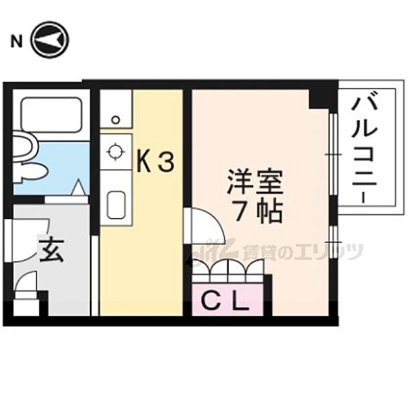 イーストビル 301｜京都府京都市東山区毘沙門町(賃貸マンション1K・3階・20.00㎡)の写真 その2