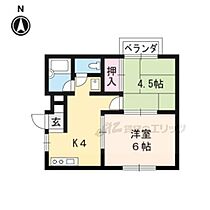 京都府京都市左京区一乗寺庵野町（賃貸アパート2K・1階・26.62㎡） その2