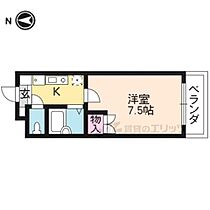 京都府京都市北区上賀茂蝉ヶ垣内町（賃貸マンション1K・3階・21.45㎡） その2